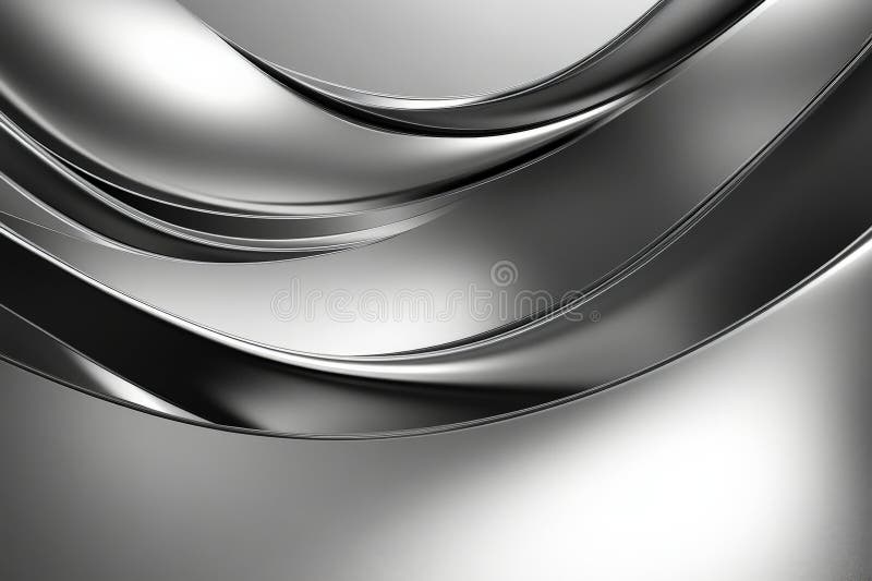 A sleek, modern background in shades of silver and grey, with subtle curved shadows that create a royalty free stock photography