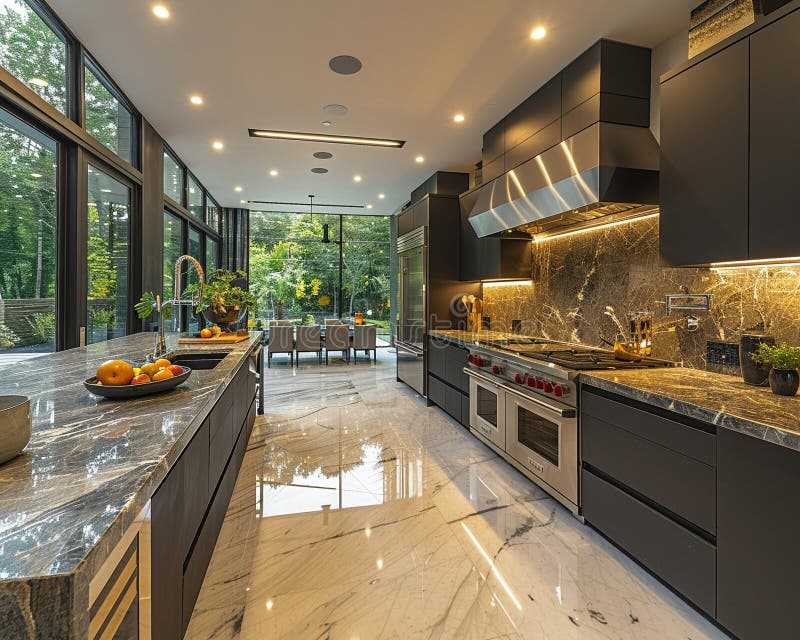 Illustration of Contemporary Penthouse Apartments With State-Of-The-Art Appliances