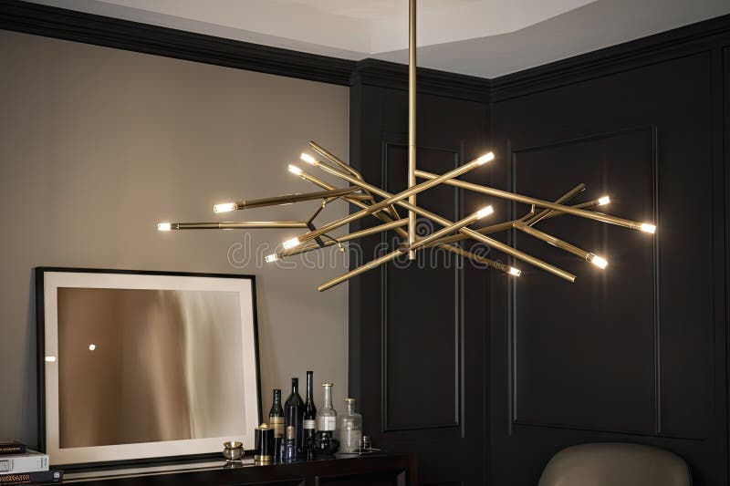 A Sleek and Modern Lighting Fixture, with a Minimalist Design and Contemporary Touch Stock Image