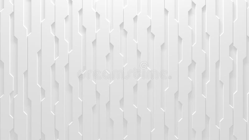 Fundal 3d alb elegant cu model geometric royalty free illustration