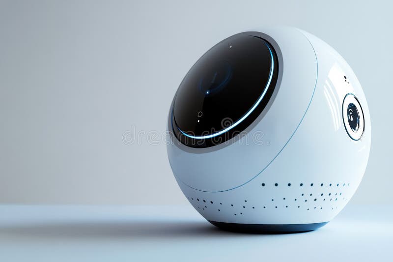 Innovative smart device on a clean surface designed for modern living stock image