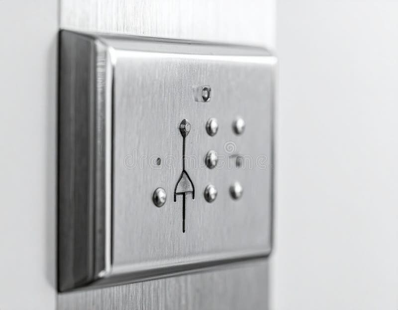 Sleek Stainless Steel Control Panel Interface vector illustration