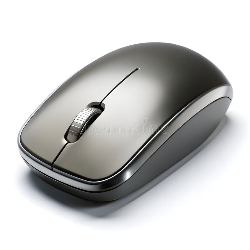A sleek wireless mouse featuring a modern design, ergonomic shape, and smooth surface, perfect for effortless navigation and comfort. Old computer keyboard cpu monitor illustrations