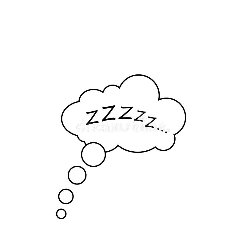 Sleep comic bubble zzz icon vector illustration.