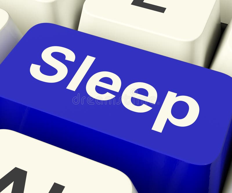 Sleep Computer Key Showing Insomnia Or Sleeping Disorders Online