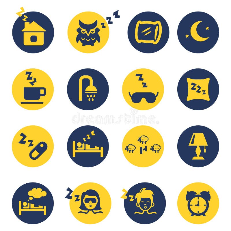 Sleep and insomnia icons