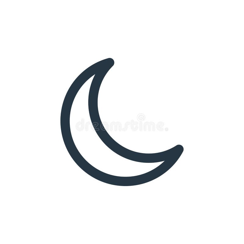 Sleep mode icon vector from user interface concept. Thin line illustration of sleep mode editable stroke. sleep mode linear sign stock illustration