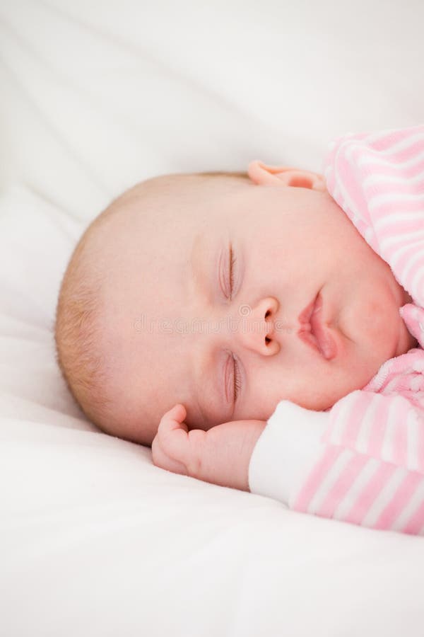 Sleeping baby stock image. Image of pink, children, little 20277807