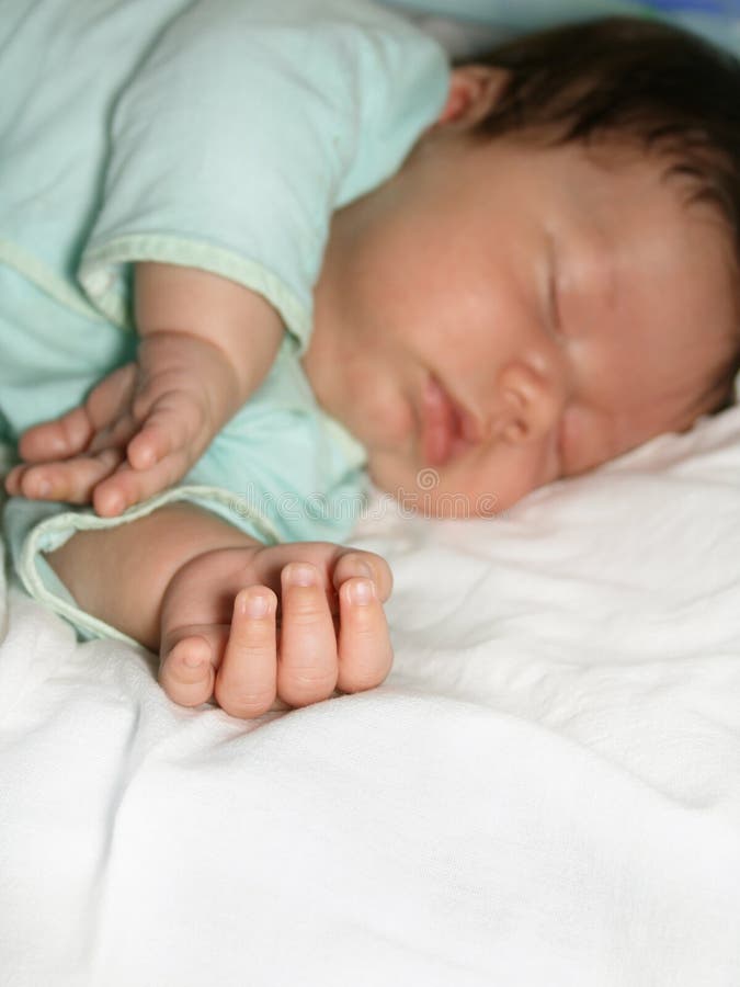 Sleeping baby royalty free stock photo