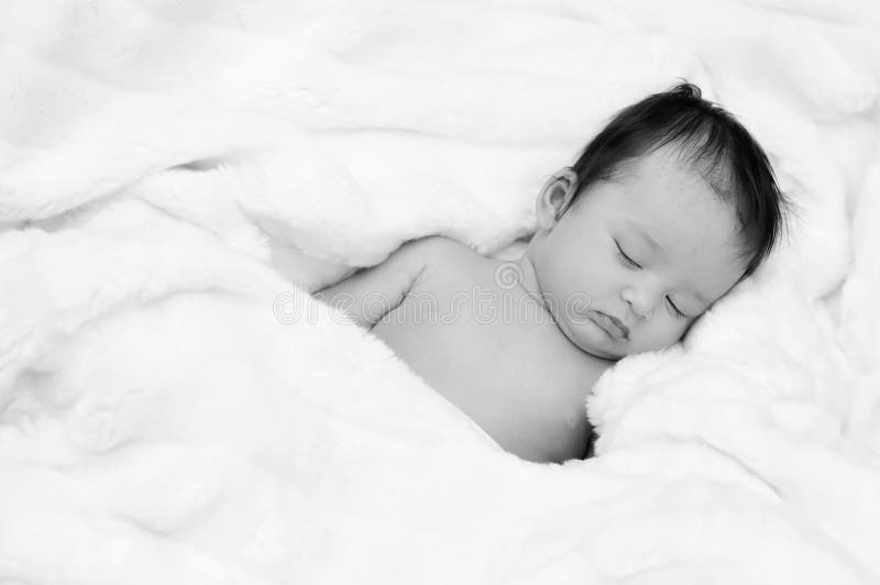 Sleeping baby on cloud 9 stock image. Image of quiet 25020377