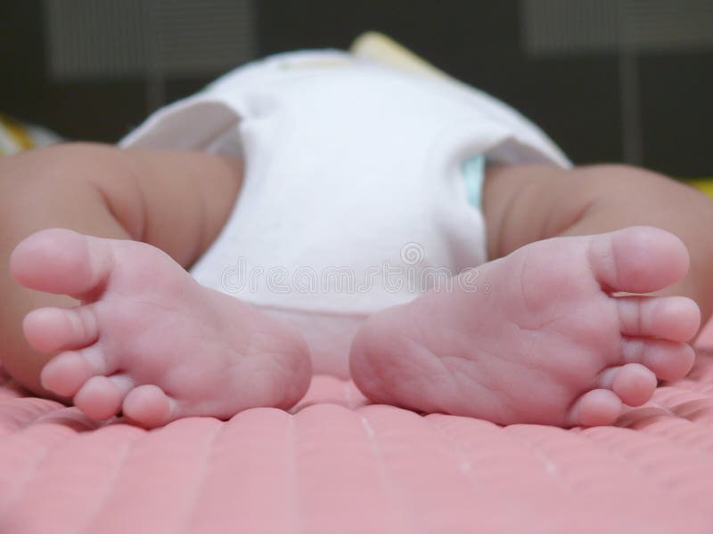 Sleeping baby's feet stock image. Image of birth, sweet 17595265