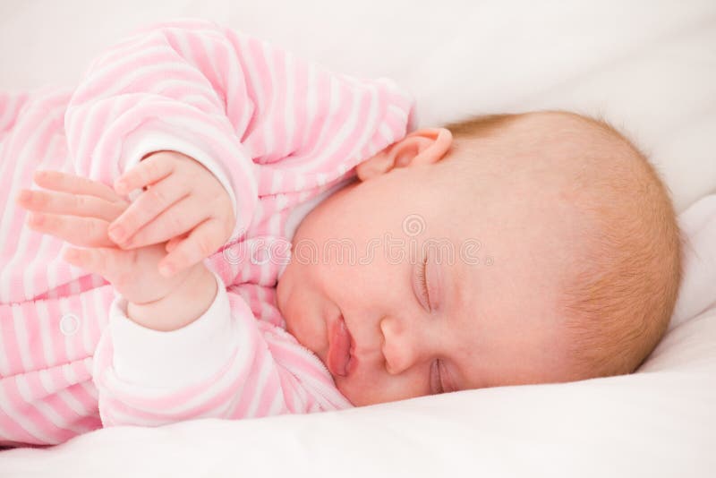 Newborn baby girl sleeping stock photo. Image of sleeps 18186388