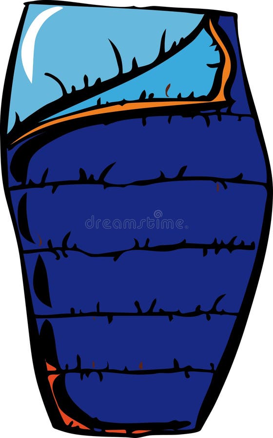 Sleeping bag stock illustration. Illustration of blue 9695868