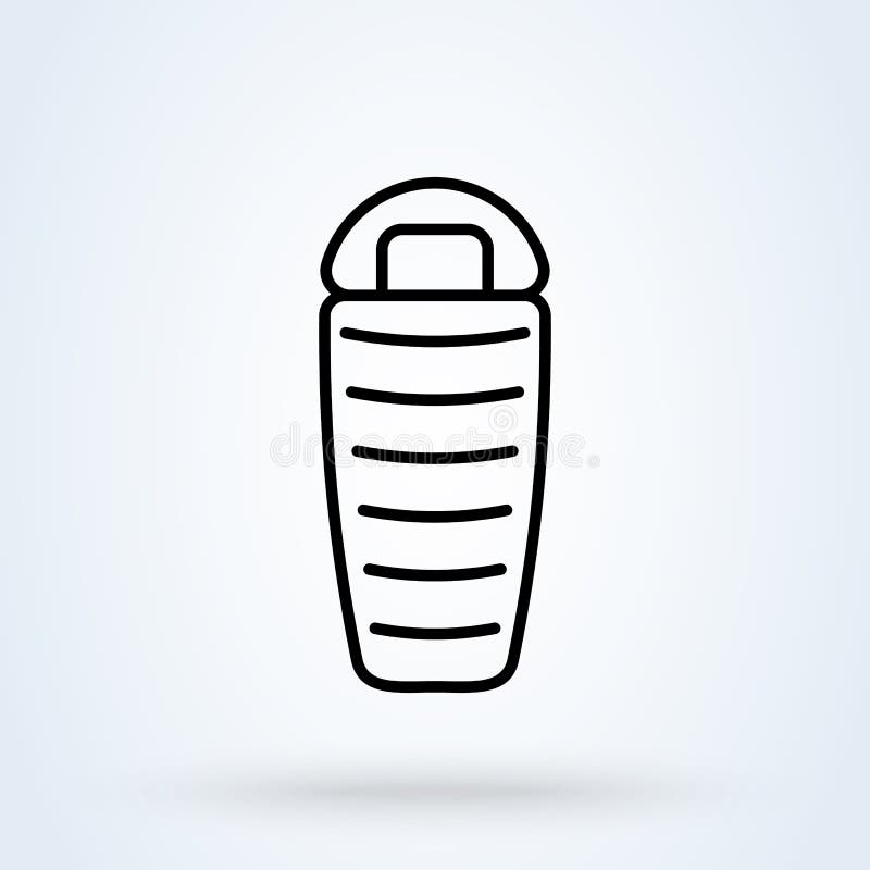 Sleeping Bag. Vector Simple Modern Icon Design Illustration Stock