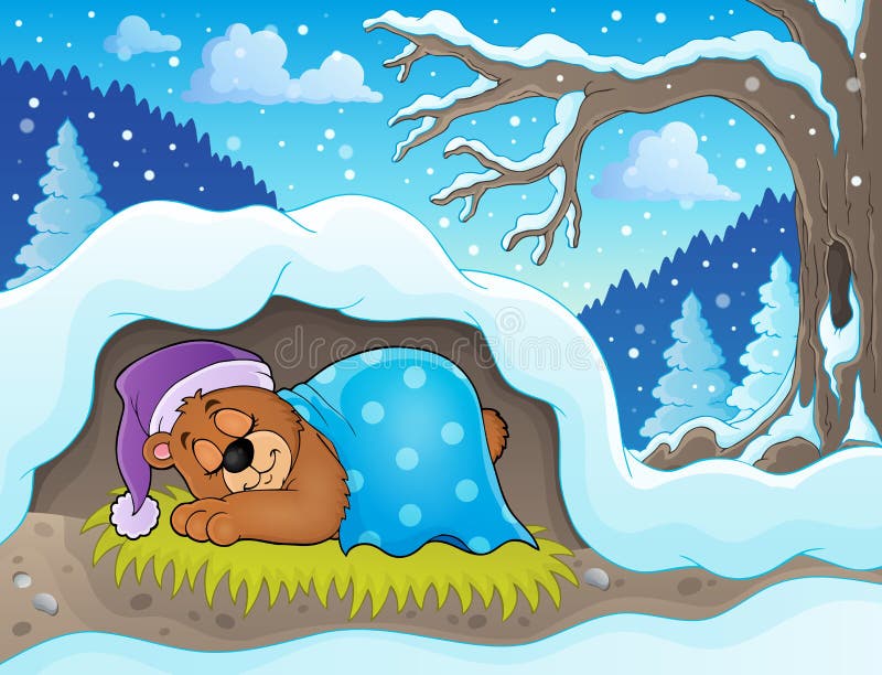 Sleeping bear theme image 2 royalty free illustration Sleeping bear theme image 2 royalty free illustration