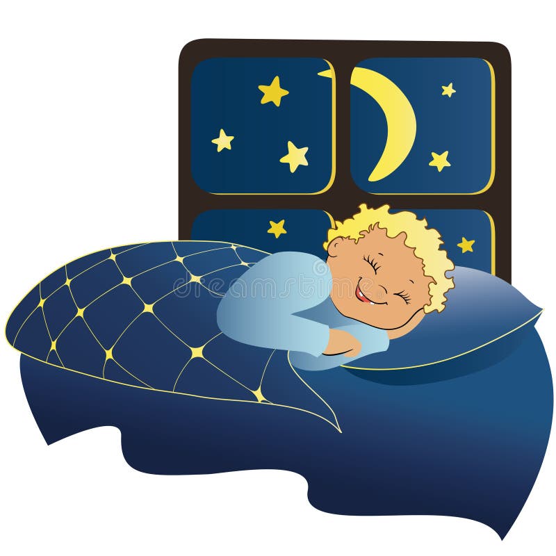 Sleeping boy royalty free illustration