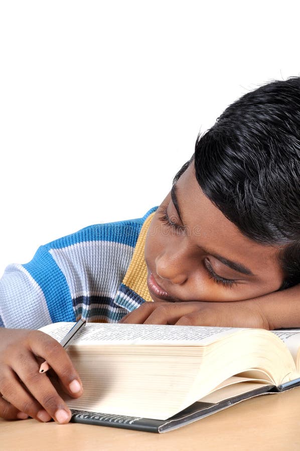 Sleeping boy stock photos