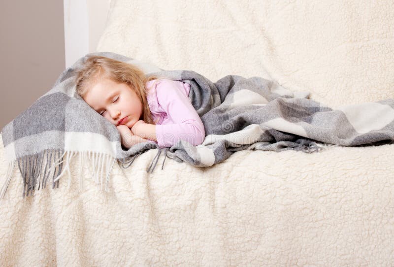 Sleeping girl stock image. Image of plaid, people, virus - 28591551
