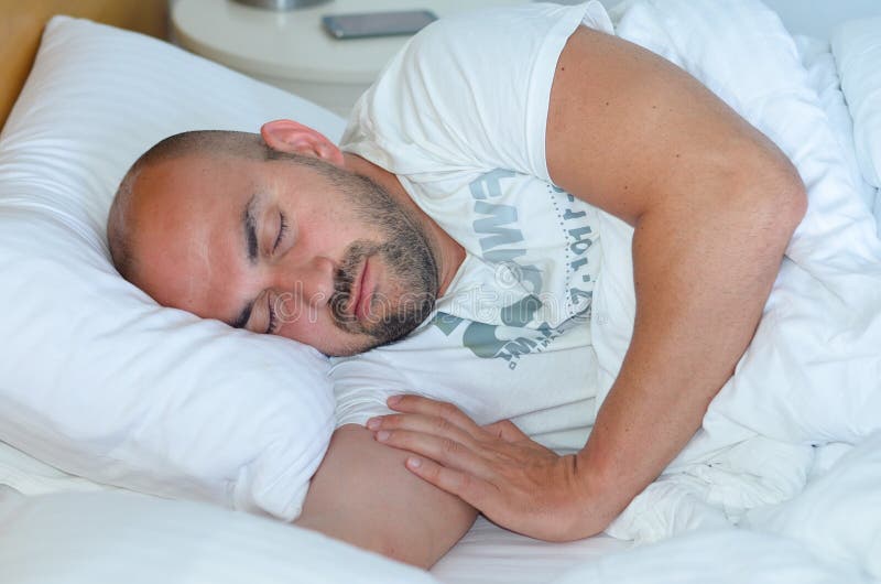 Sleeping man royalty free stock photos Sleeping man royalty free stock photos