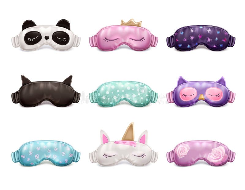 Cute Sleeping Masks Stock Illustrations 107 Cute Sleeping Masks Stock