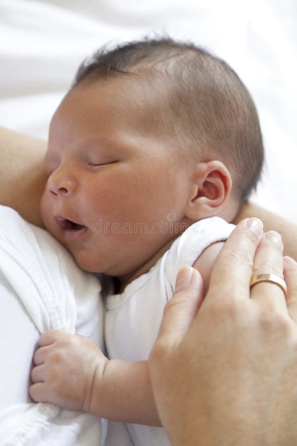 Newborn Baby Gets Breastfeeding Stock Image Image of baby, protection