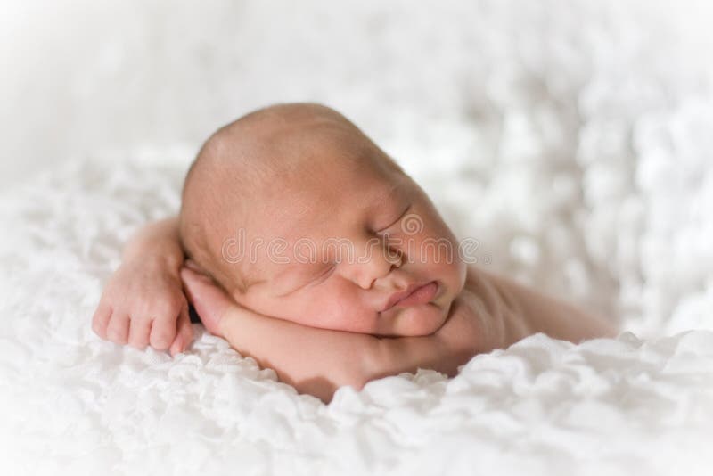 Sleeping Newborn Baby In Red Cocoon Stock Image Image of modern
