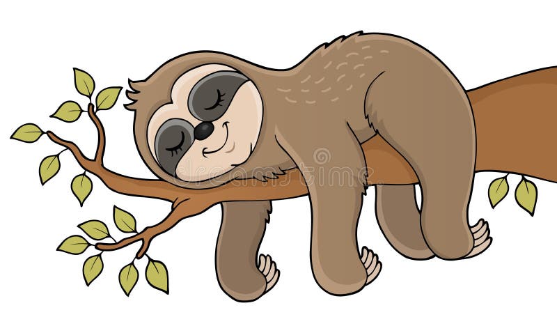 Sleeping sloth theme image 1
