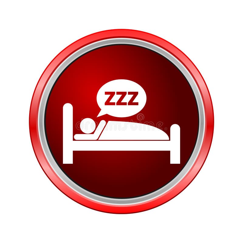 Sleeping Symbol, Internet Button On White Background Stock Vector