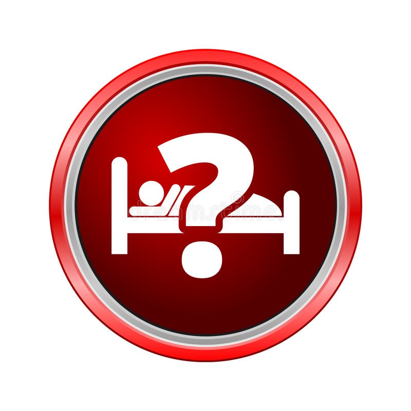 Sleeping Symbol, Internet Button on White Background Stock Vector