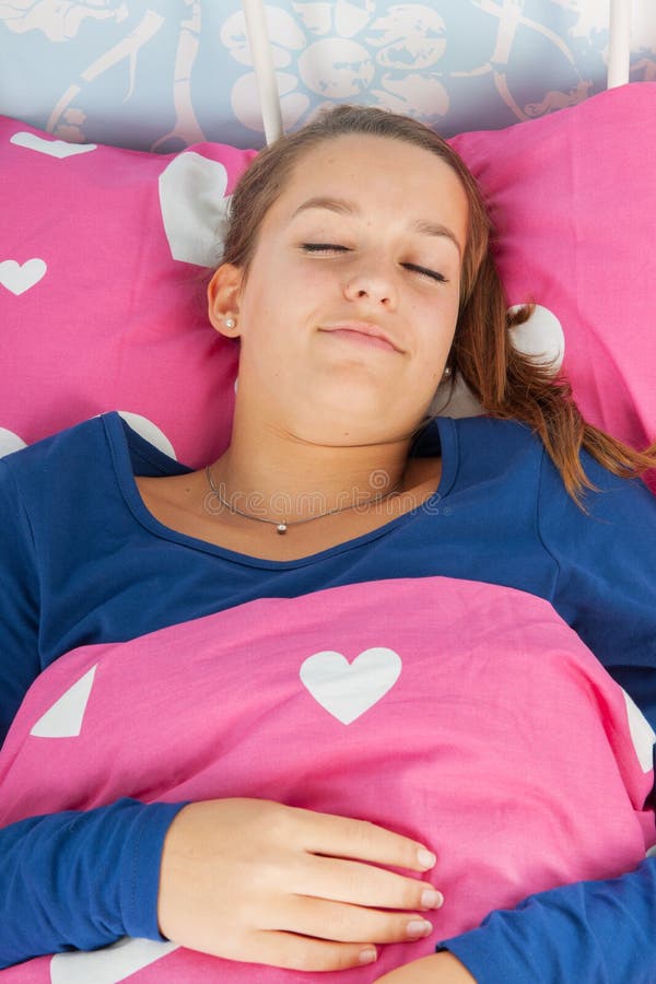 Sleeping Teen Girl Stock Image Image Of Pillow Caucasian