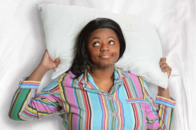 Sleepless African American Woman royalty free stock photos Sleepless African American Woman royalty free stock photos