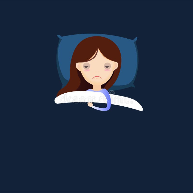 Sleepless Insomnia concept stock vector. Illustration of health - 158668786