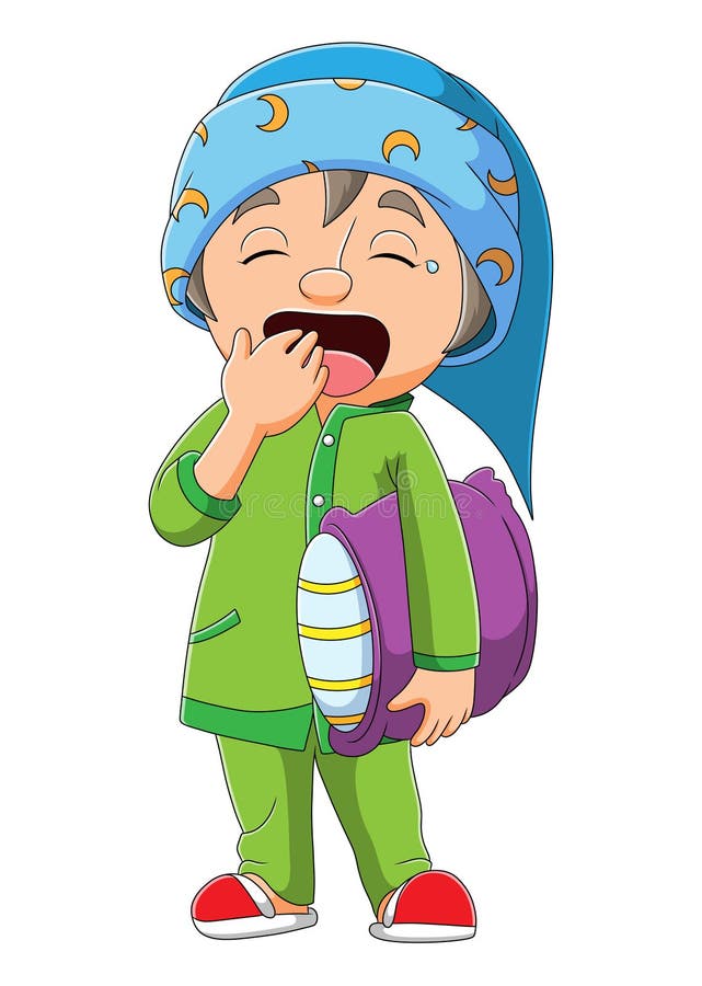 boy yawning clipart