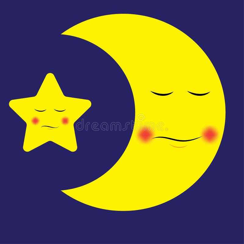 Crescent Moon and Stars Vector Clipart EPS PNG file