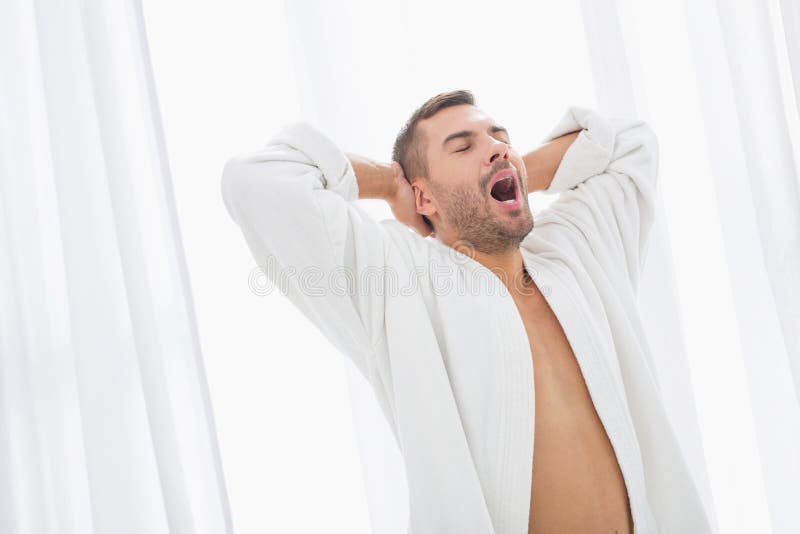 Nice handsome man yawning royalty free stock image Nice handsome man yawning royalty free stock image