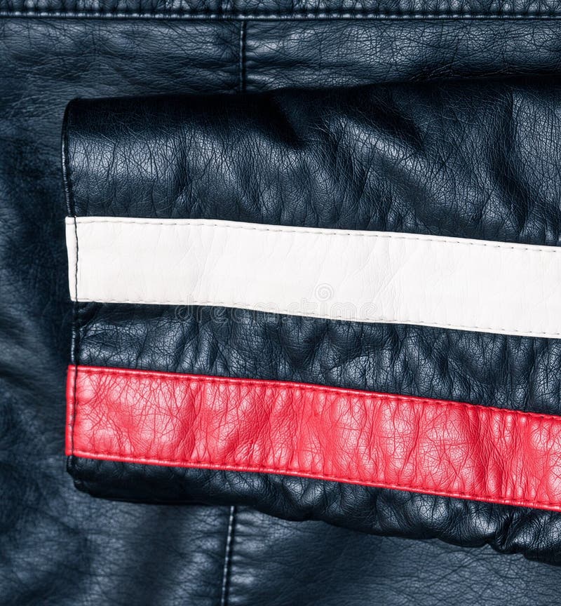 Sleeve of a leather jacket stock photo. Image of cuff 29046558