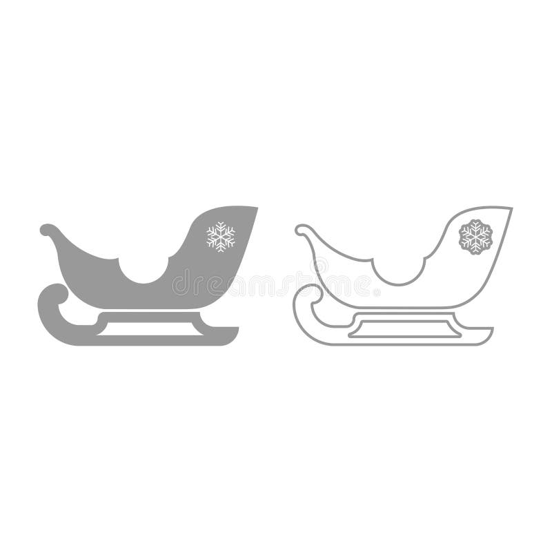Sleigh santa claus icon. Grey set . royalty free illustration Sleigh santa claus icon. Grey set . royalty free illustration