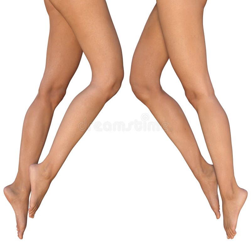 Slender Female Legs with Stretched Out Feet - Left and Right Side Views  Stock Photo - Illustration of limbs, human: 54983510