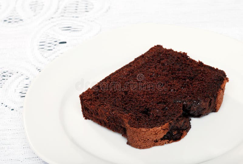 Slice of belgium chocolate cake