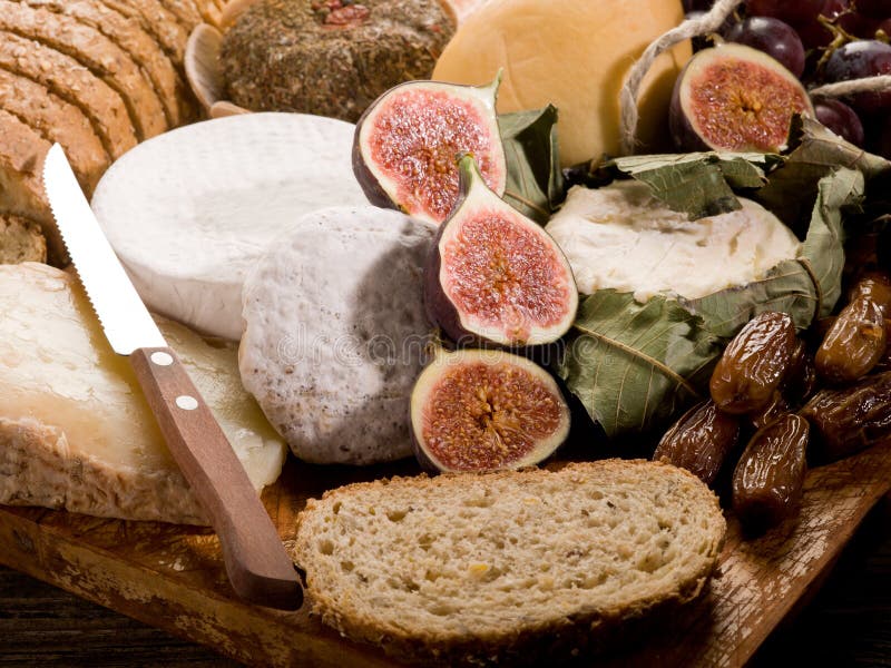 Slice Bread with Cheese and Fruit Stock Image Image of life, france