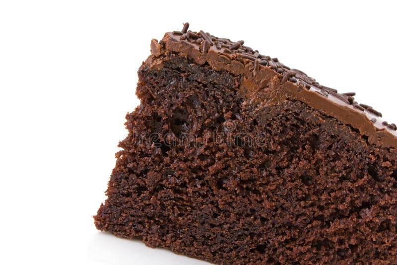 Slice of chocolate fudge cake