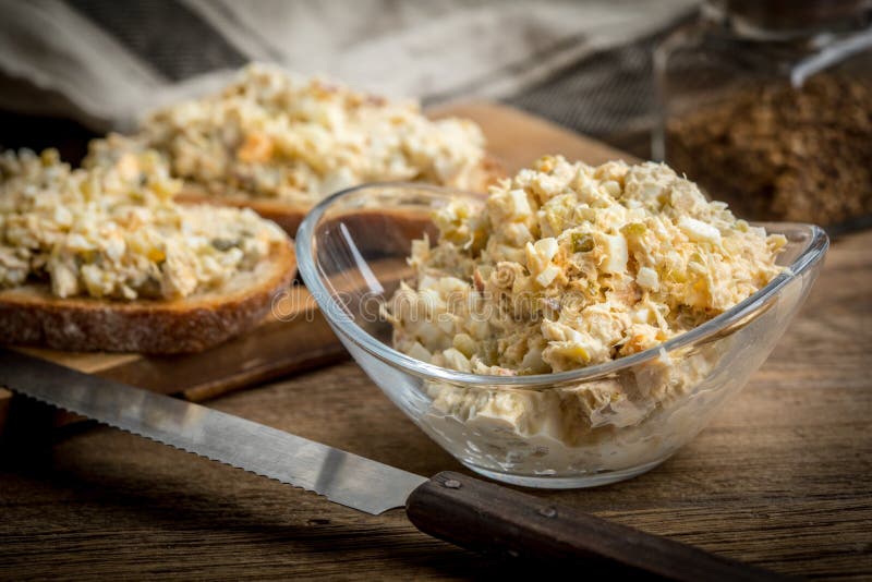 Mackerel fish paste. stock image. Image of breakfast 108648851