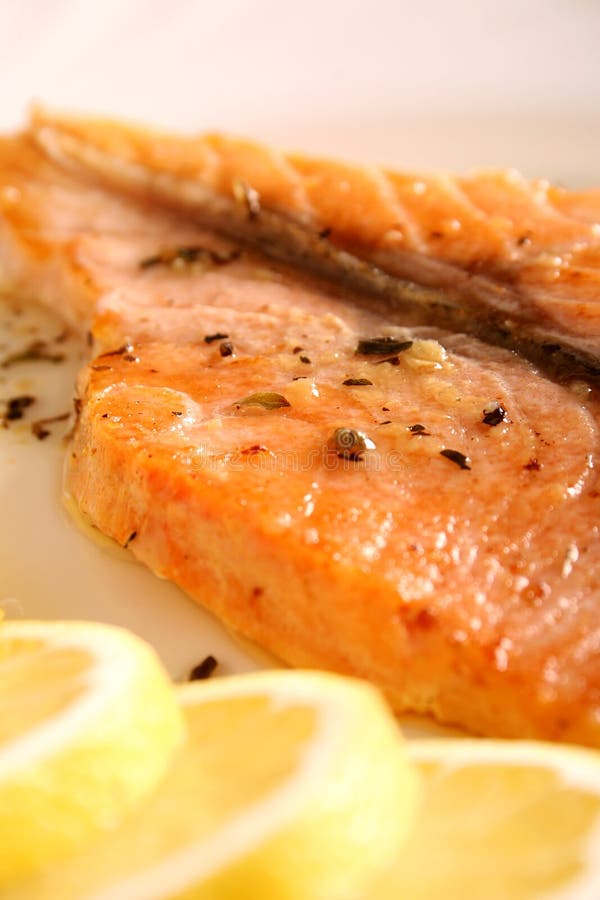 A slice of fish 02 stock photo. Image of plate, salmon - 2578308