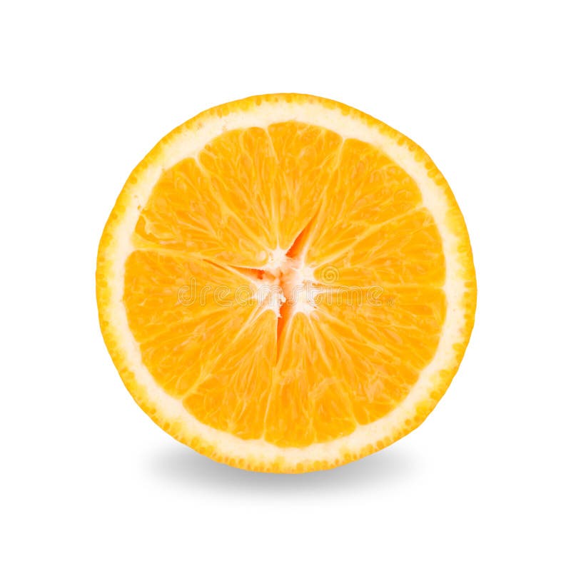 Slice of fresh orange isolated on white background royalty free stock photography Slice of fresh orange isolated on white background royalty free stock photography