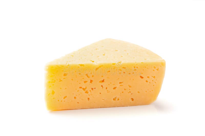 Slice of Gouda on a White Background Stock Image Image of edam, meal