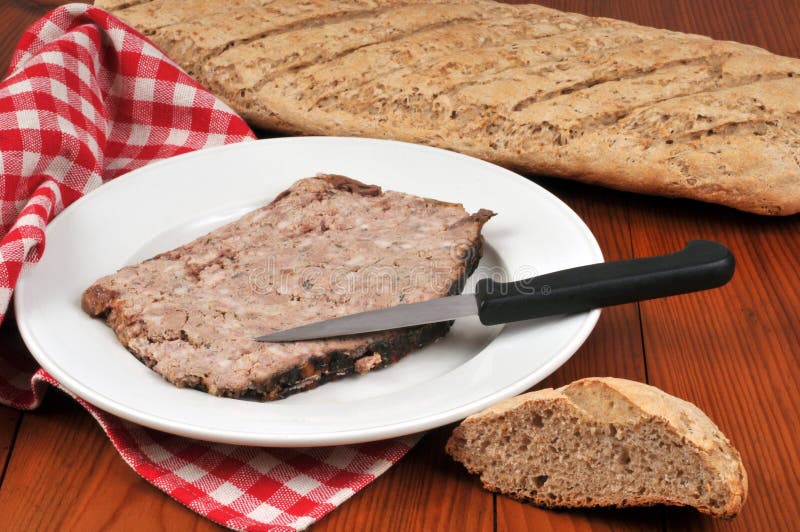 Slice of Pie on a Plate with Bread Stock Photo Image of plate, bread