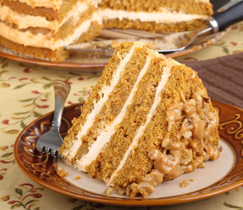 Slice of Pumpkin Layer Cake