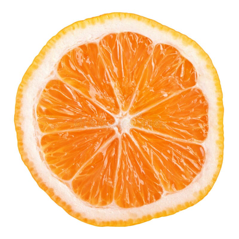 Slice of Rangpur (lemandarin) - citrus fruit, hybrid mandarin orange and lemon royalty free stock image Slice of Rangpur (lemandarin) - citrus fruit, hybrid mandarin orange and lemon royalty free stock image