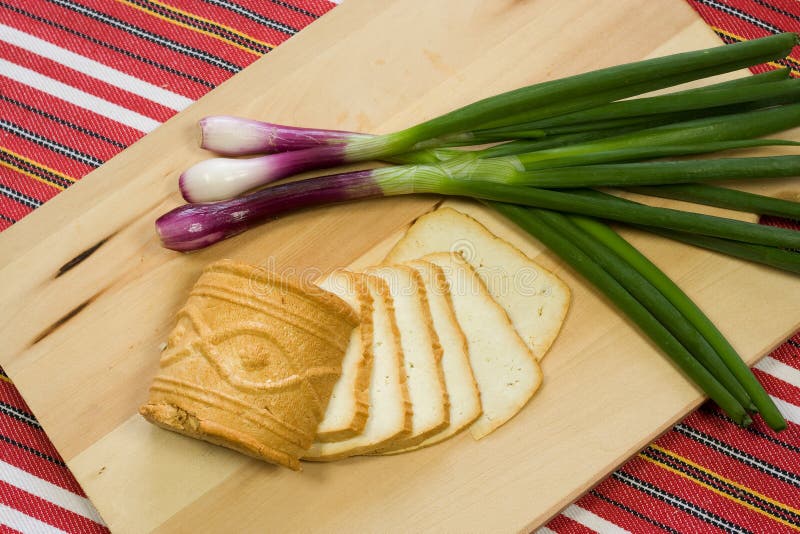 A slice of Slovak cheese Ostiepok