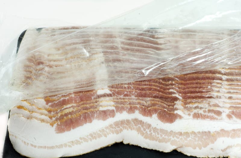 Slice of smoked bacon